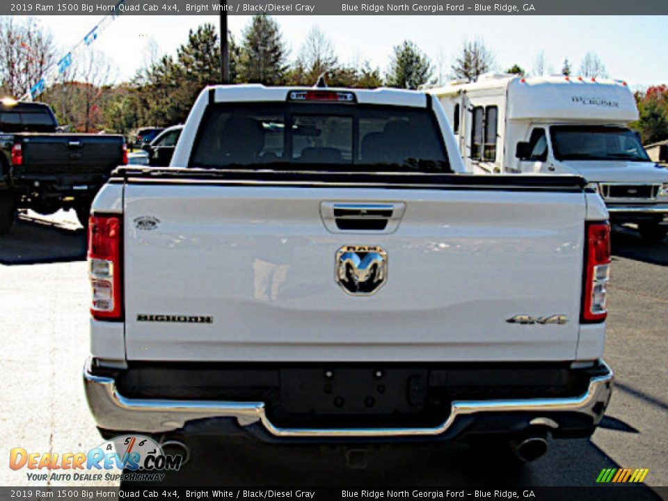 2019 Ram 1500 Big Horn Quad Cab 4x4 Bright White / Black/Diesel Gray Photo #4