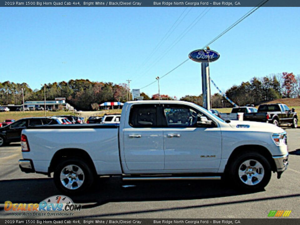 2019 Ram 1500 Big Horn Quad Cab 4x4 Bright White / Black/Diesel Gray Photo #6