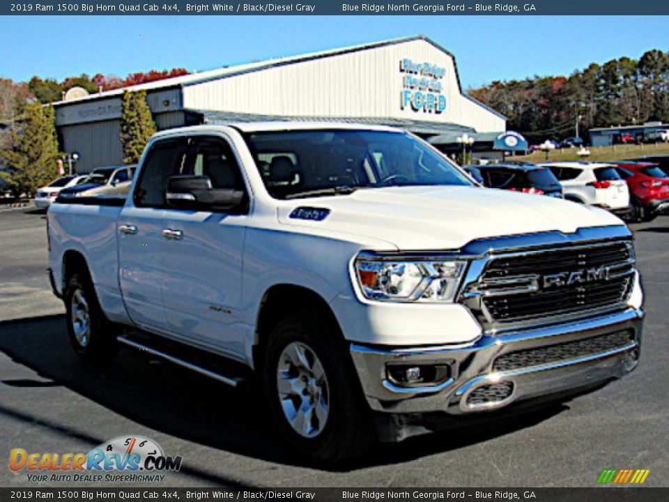 2019 Ram 1500 Big Horn Quad Cab 4x4 Bright White / Black/Diesel Gray Photo #7