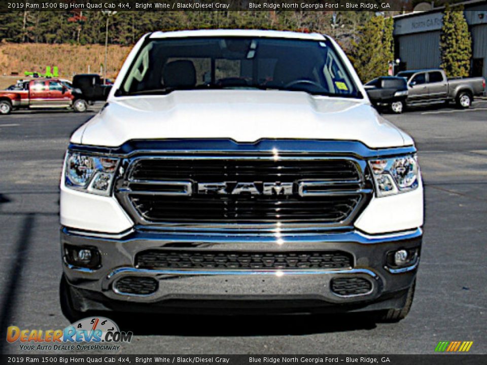 2019 Ram 1500 Big Horn Quad Cab 4x4 Bright White / Black/Diesel Gray Photo #8