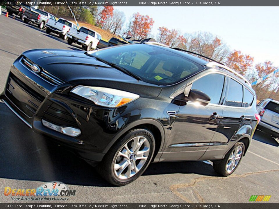 2015 Ford Escape Titanium Tuxedo Black Metallic / Medium Light Stone Photo #22