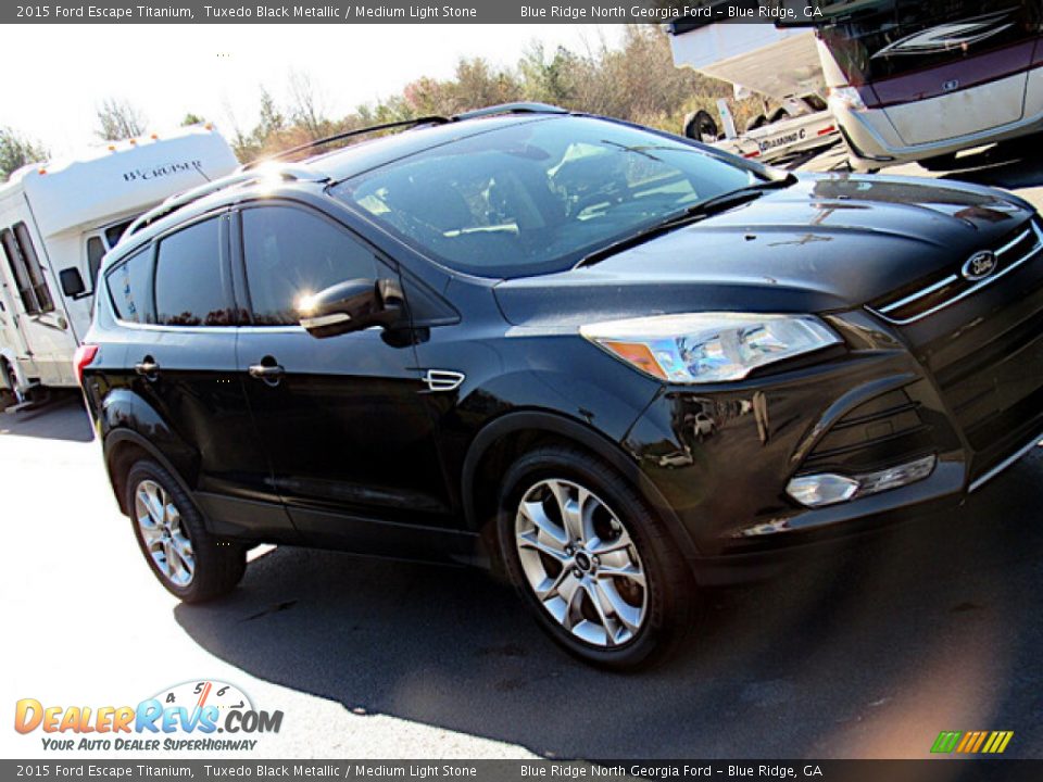 2015 Ford Escape Titanium Tuxedo Black Metallic / Medium Light Stone Photo #23