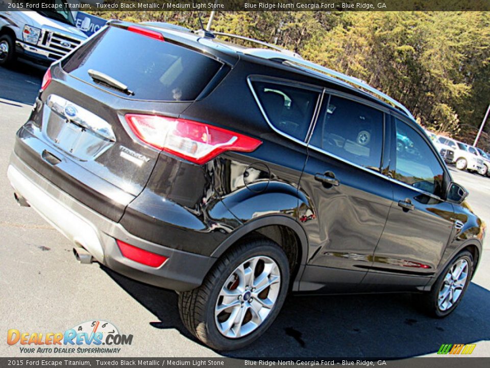 2015 Ford Escape Titanium Tuxedo Black Metallic / Medium Light Stone Photo #24