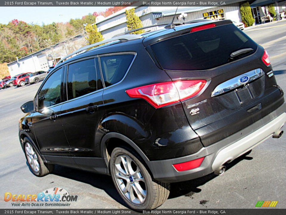 2015 Ford Escape Titanium Tuxedo Black Metallic / Medium Light Stone Photo #25