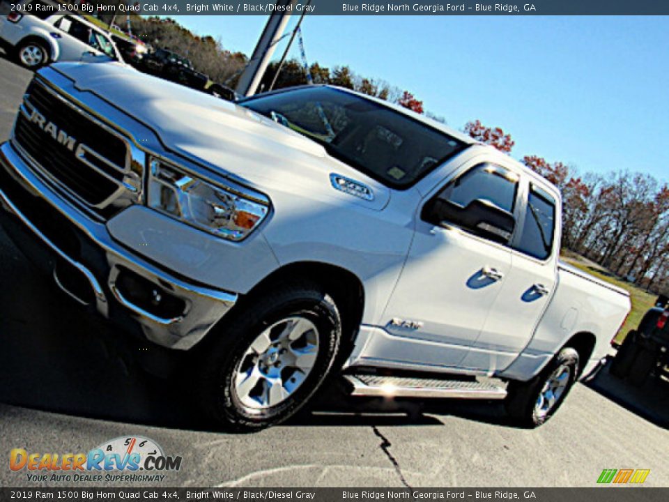 2019 Ram 1500 Big Horn Quad Cab 4x4 Bright White / Black/Diesel Gray Photo #28