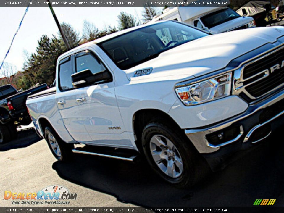 2019 Ram 1500 Big Horn Quad Cab 4x4 Bright White / Black/Diesel Gray Photo #29