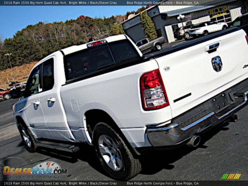 2019 Ram 1500 Big Horn Quad Cab 4x4 Bright White / Black/Diesel Gray Photo #31