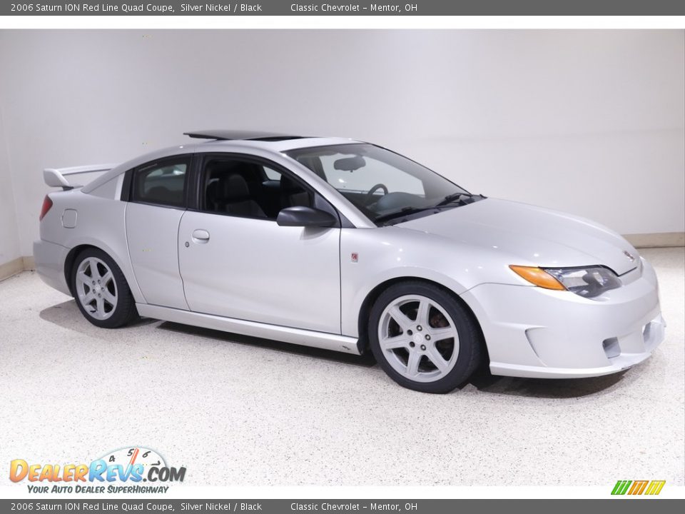 2006 Saturn ION Red Line Quad Coupe Silver Nickel / Black Photo #1