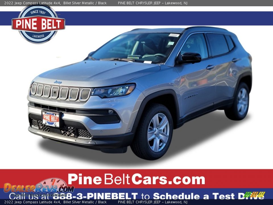 2022 Jeep Compass Latitude 4x4 Billet Silver Metallic / Black Photo #1