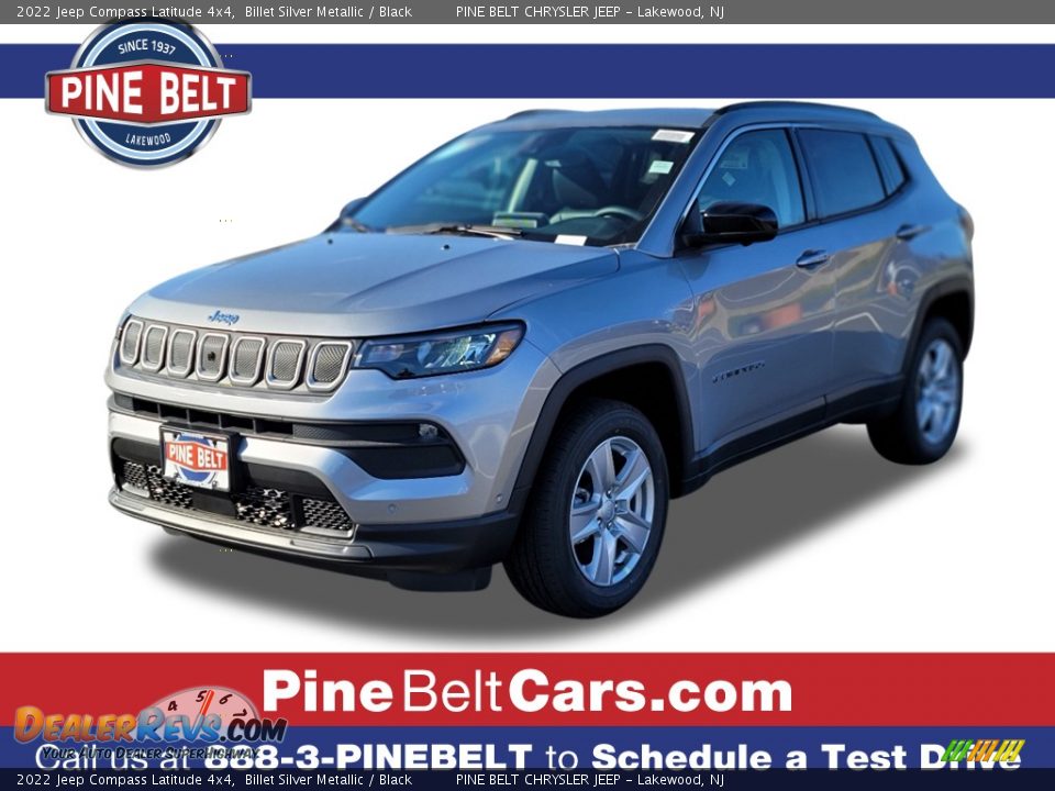 2022 Jeep Compass Latitude 4x4 Billet Silver Metallic / Black Photo #1