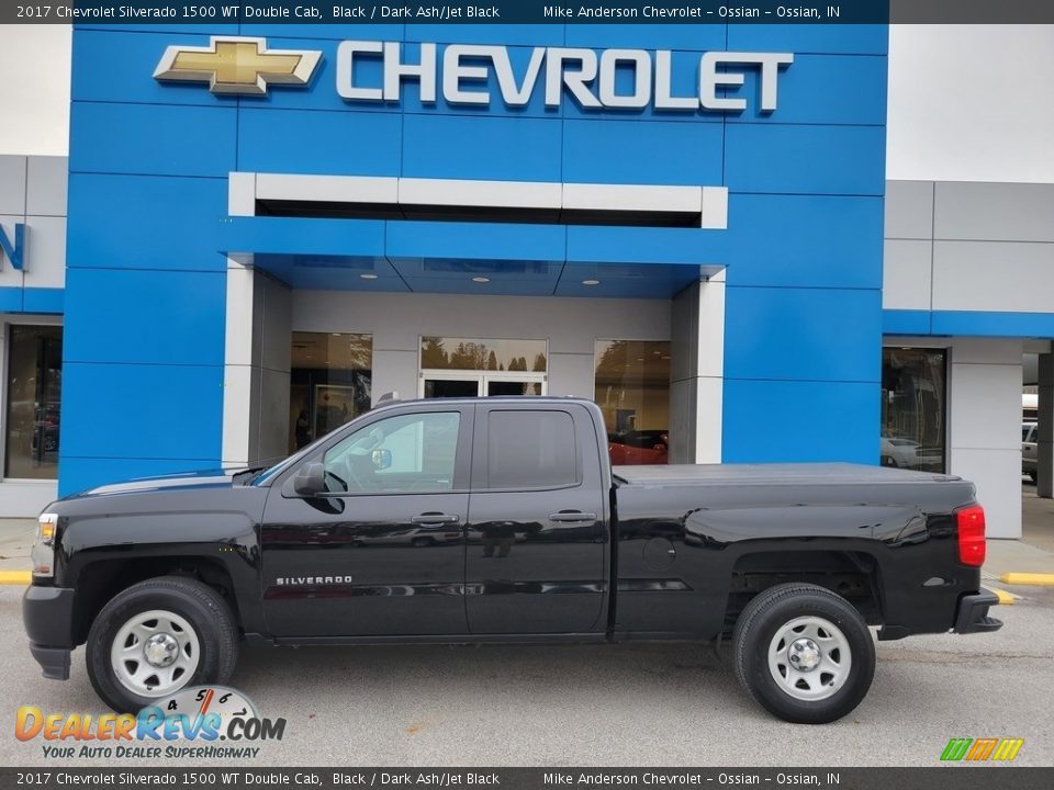 2017 Chevrolet Silverado 1500 WT Double Cab Black / Dark Ash/Jet Black Photo #1