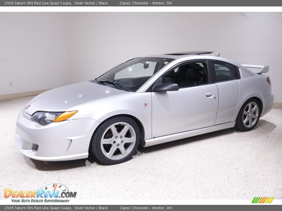 2006 Saturn ION Red Line Quad Coupe Silver Nickel / Black Photo #3