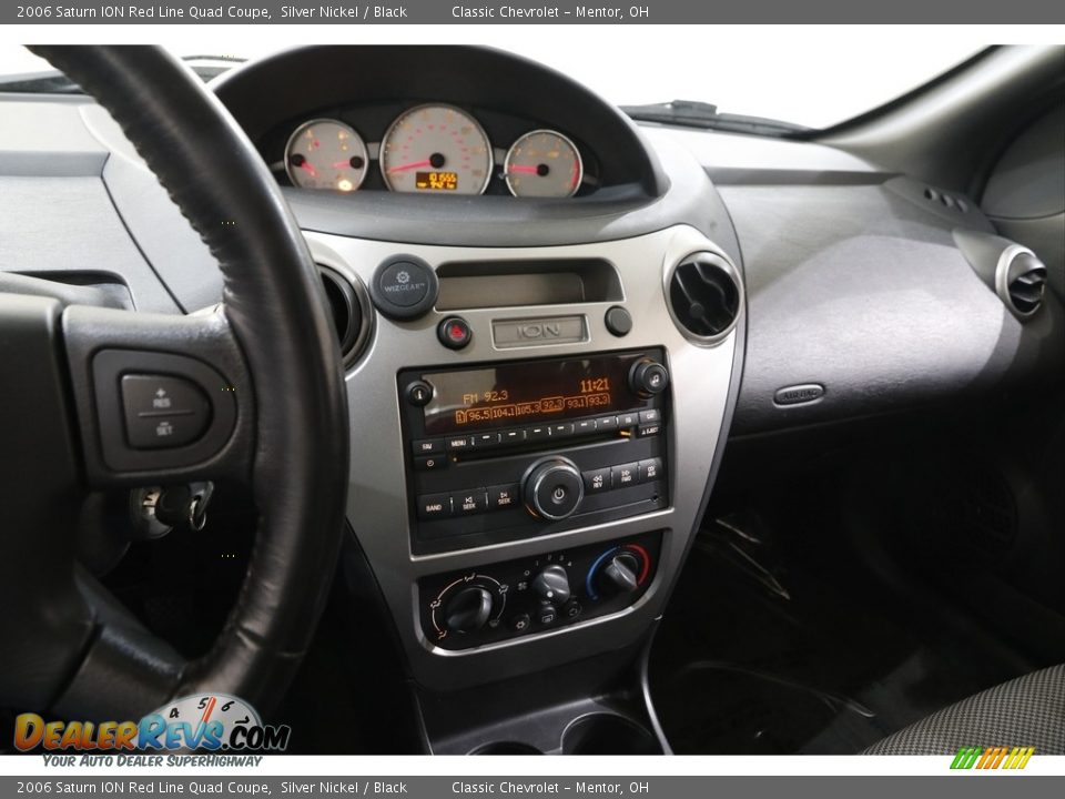 2006 Saturn ION Red Line Quad Coupe Silver Nickel / Black Photo #9