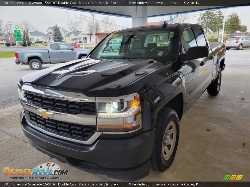 2017 Chevrolet Silverado 1500 WT Double Cab Black / Dark Ash/Jet Black Photo #8