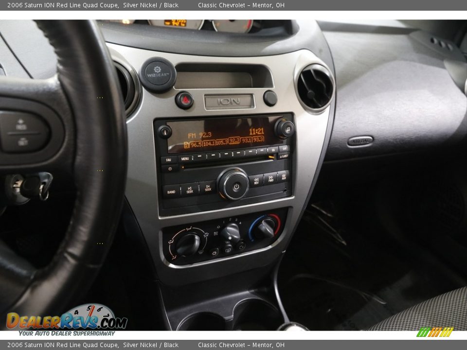 2006 Saturn ION Red Line Quad Coupe Silver Nickel / Black Photo #10