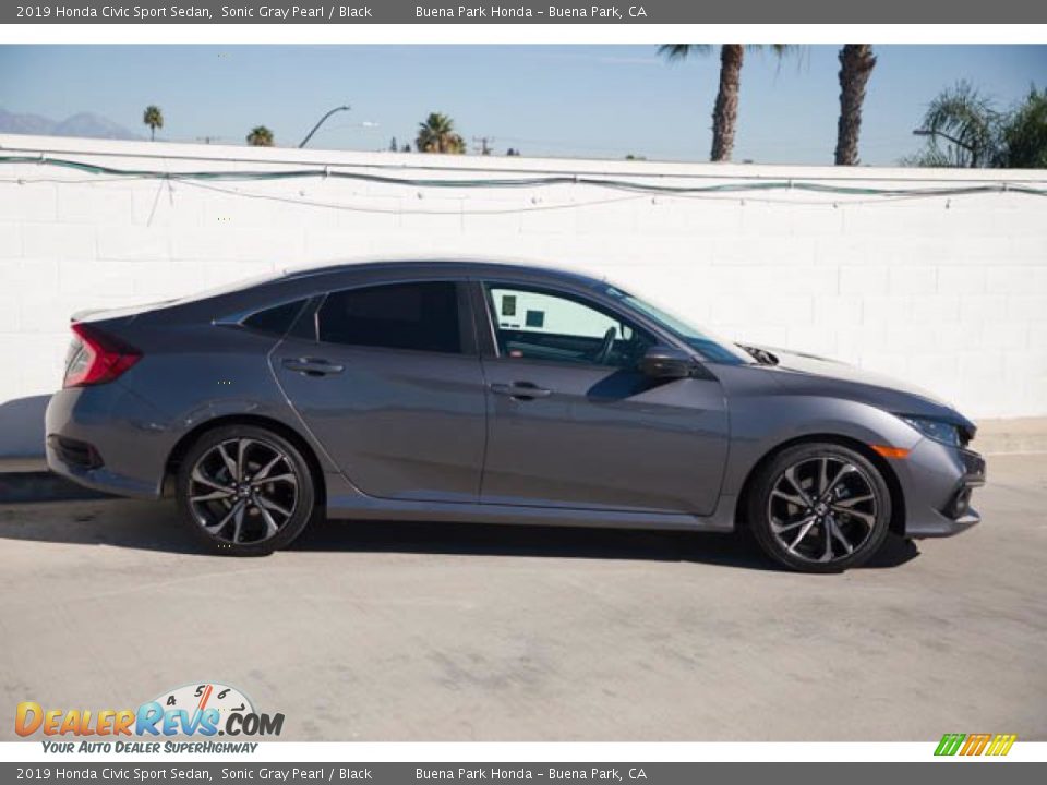 2019 Honda Civic Sport Sedan Sonic Gray Pearl / Black Photo #12