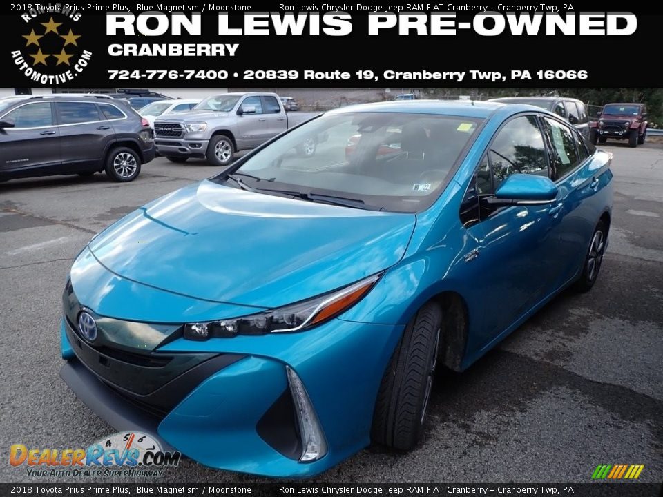 2018 Toyota Prius Prime Plus Blue Magnetism / Moonstone Photo #1