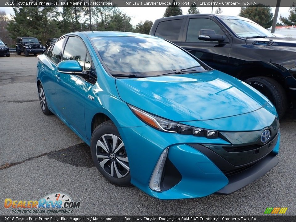 2018 Toyota Prius Prime Plus Blue Magnetism / Moonstone Photo #2