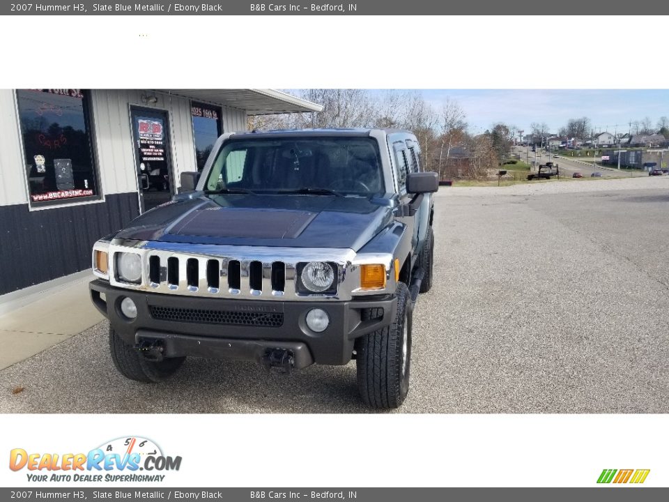 2007 Hummer H3 Slate Blue Metallic / Ebony Black Photo #1