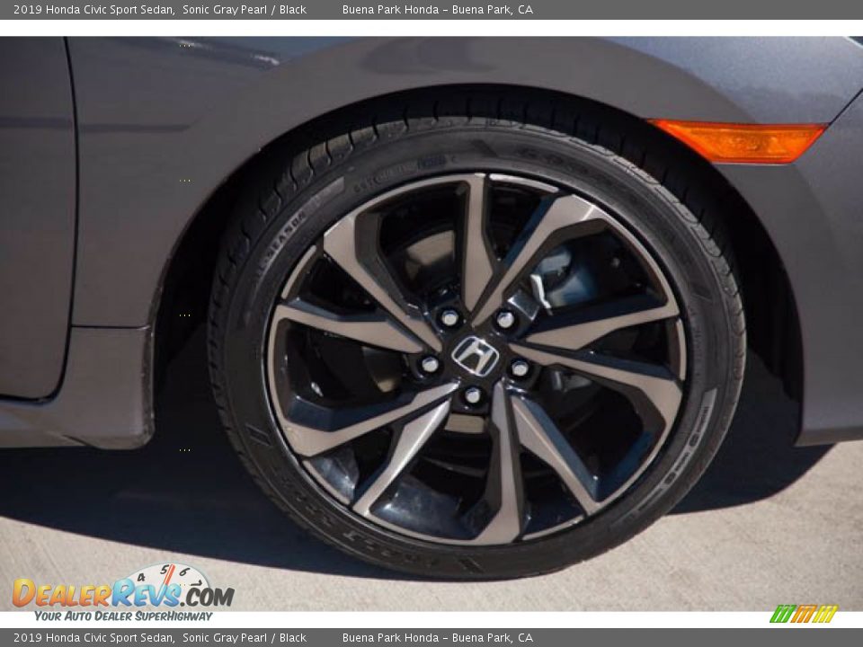 2019 Honda Civic Sport Sedan Sonic Gray Pearl / Black Photo #34