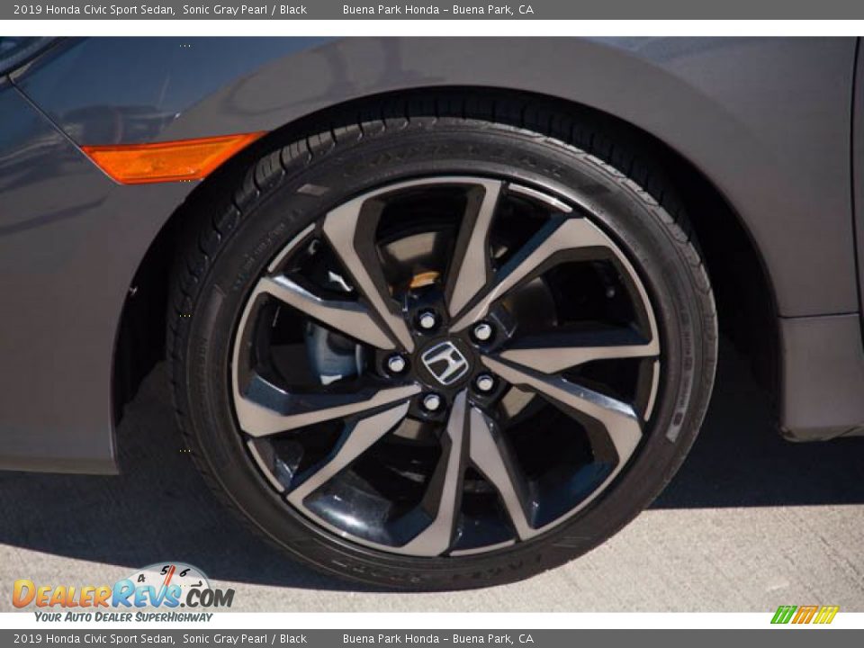 2019 Honda Civic Sport Sedan Sonic Gray Pearl / Black Photo #36
