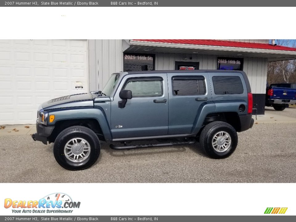 2007 Hummer H3 Slate Blue Metallic / Ebony Black Photo #4