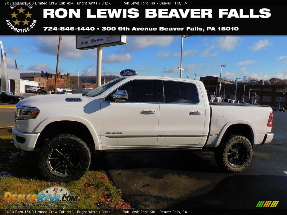 2020 Ram 1500 Limited Crew Cab 4x4 Bright White / Black Photo #1