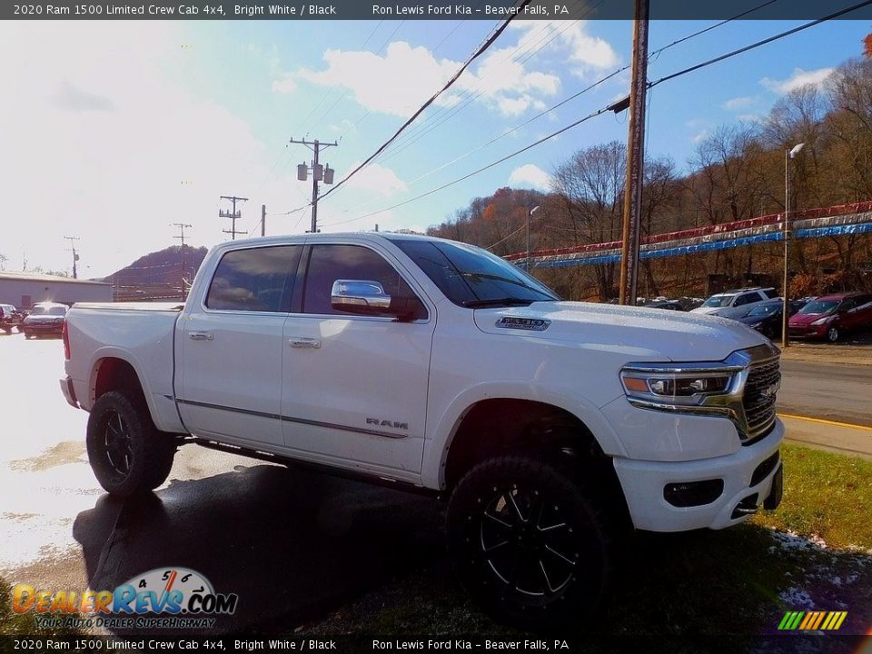 2020 Ram 1500 Limited Crew Cab 4x4 Bright White / Black Photo #4