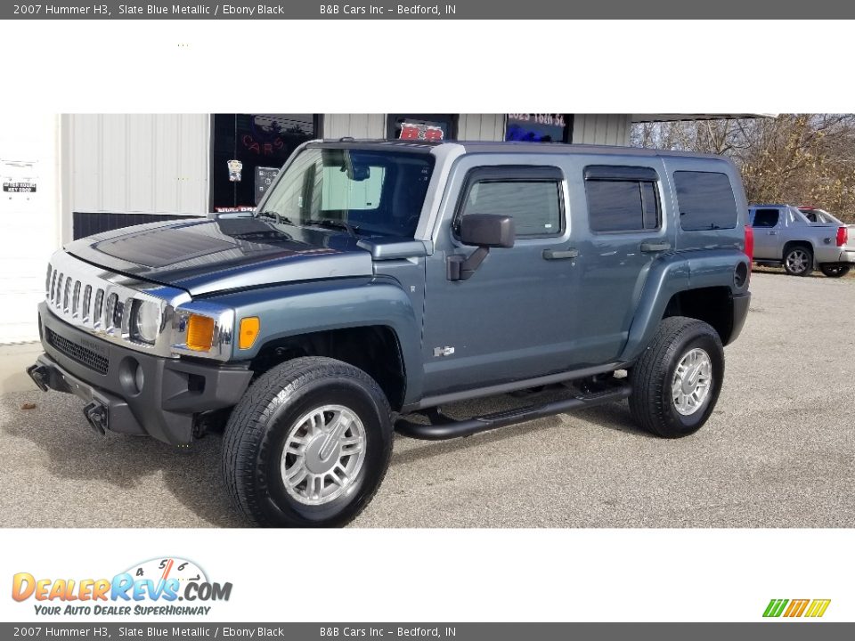 2007 Hummer H3 Slate Blue Metallic / Ebony Black Photo #18