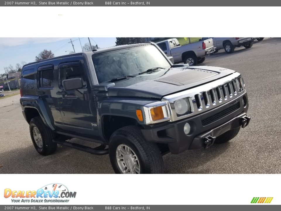 2007 Hummer H3 Slate Blue Metallic / Ebony Black Photo #19