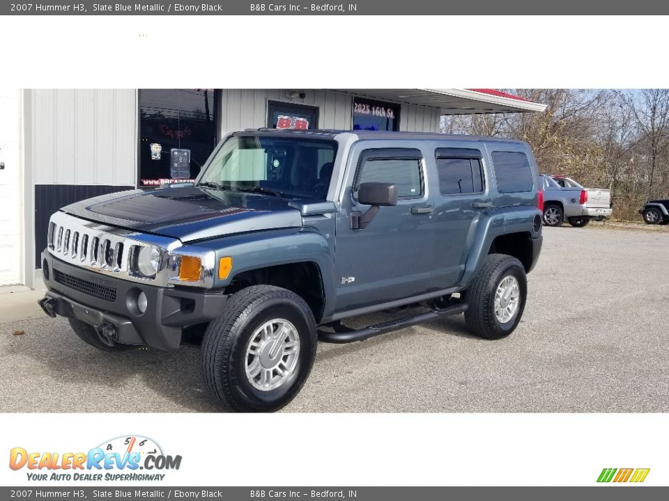 2007 Hummer H3 Slate Blue Metallic / Ebony Black Photo #21