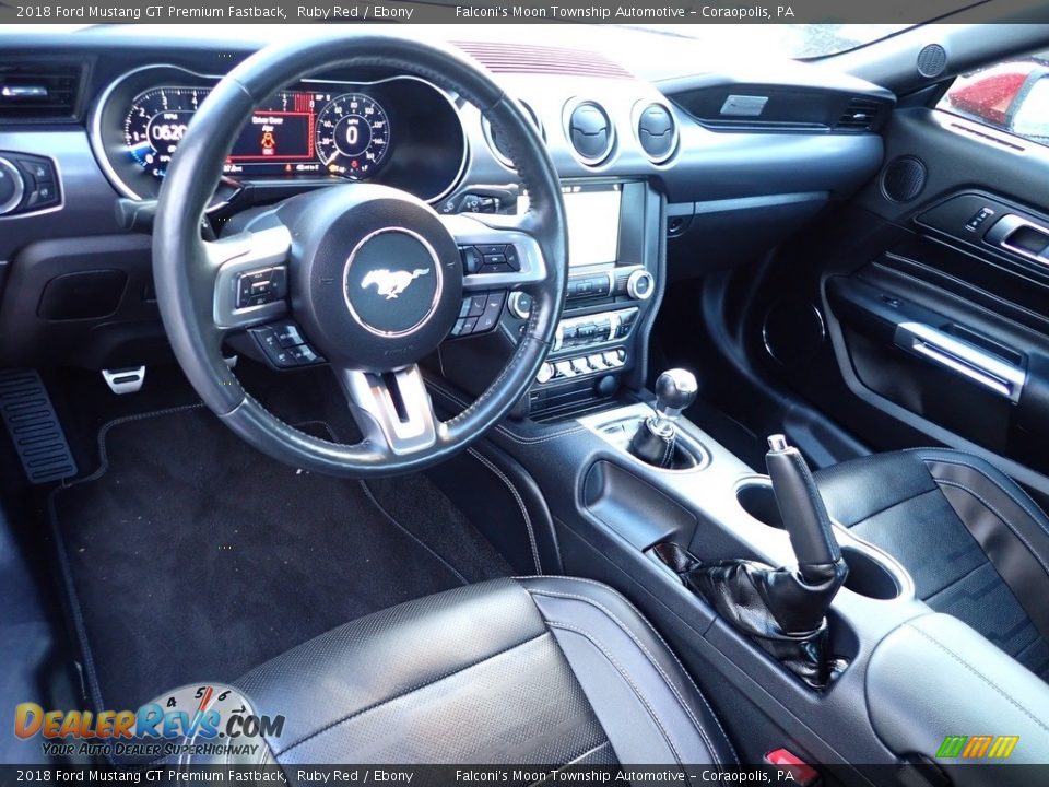 Front Seat of 2018 Ford Mustang GT Premium Fastback Photo #19