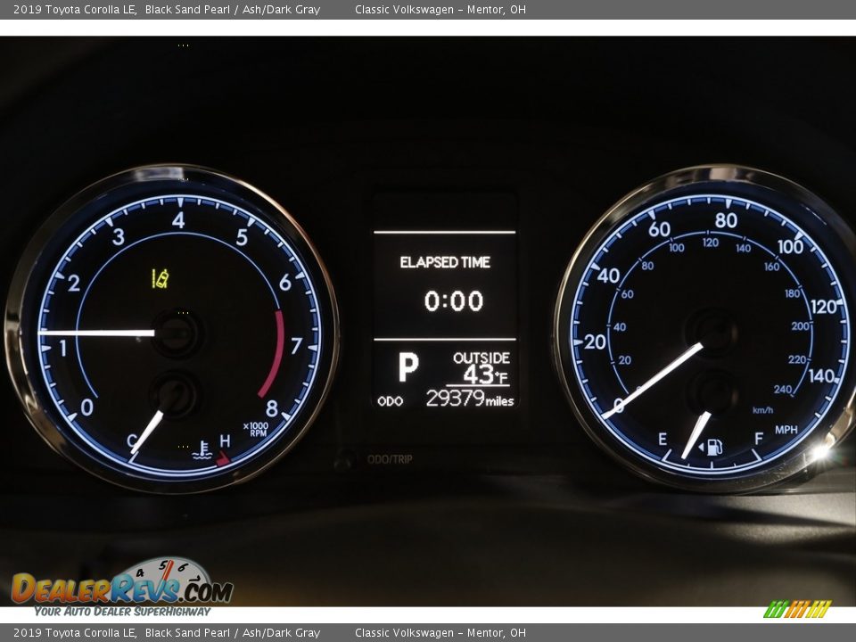 2019 Toyota Corolla LE Black Sand Pearl / Ash/Dark Gray Photo #7