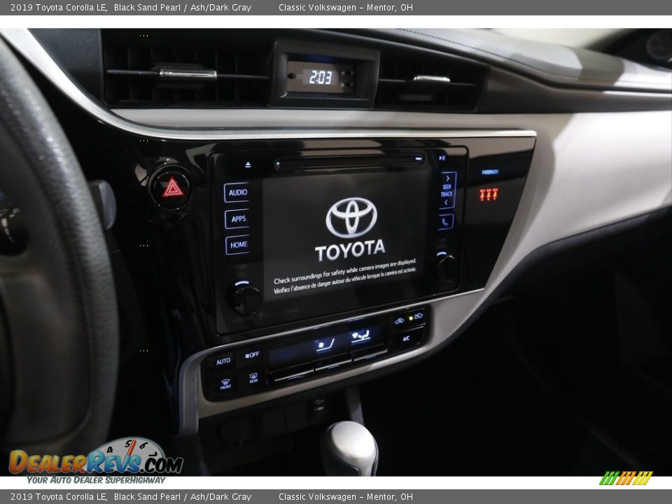 2019 Toyota Corolla LE Black Sand Pearl / Ash/Dark Gray Photo #8