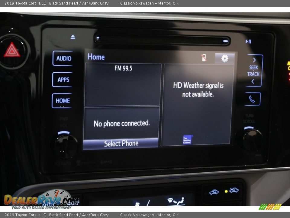 2019 Toyota Corolla LE Black Sand Pearl / Ash/Dark Gray Photo #9