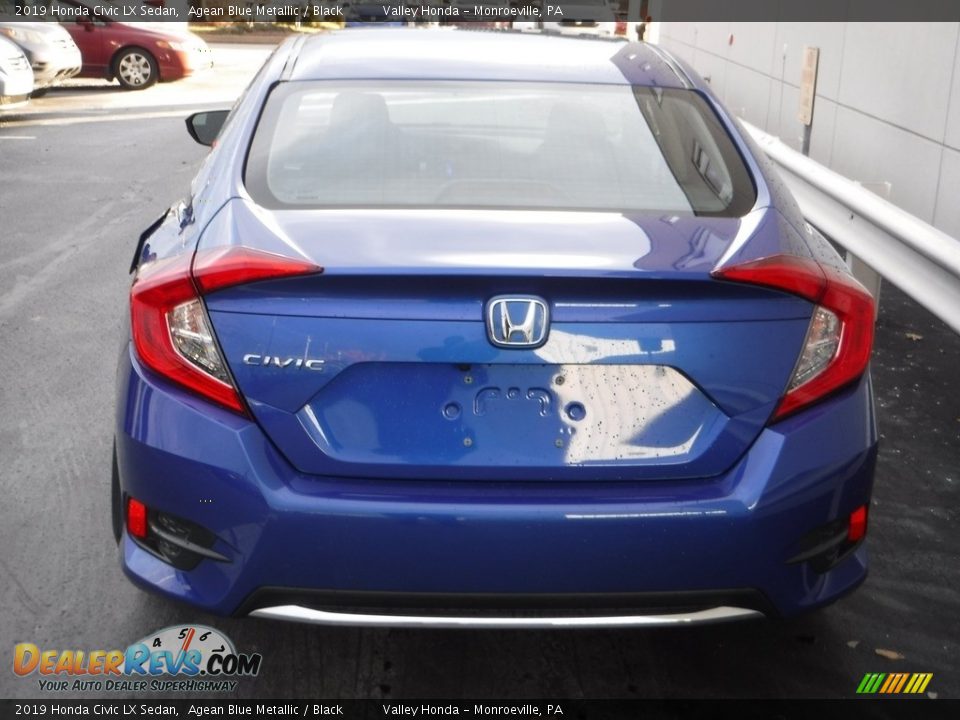 2019 Honda Civic LX Sedan Agean Blue Metallic / Black Photo #6