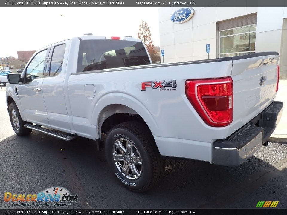 2021 Ford F150 XLT SuperCab 4x4 Star White / Medium Dark Slate Photo #3