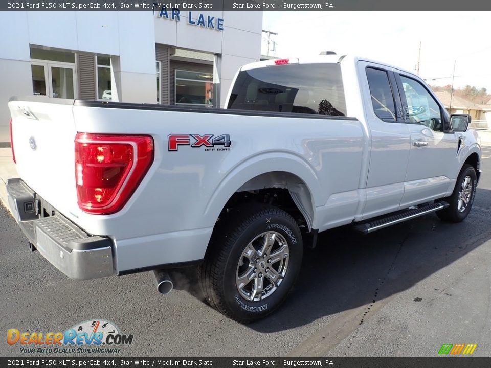 2021 Ford F150 XLT SuperCab 4x4 Star White / Medium Dark Slate Photo #4