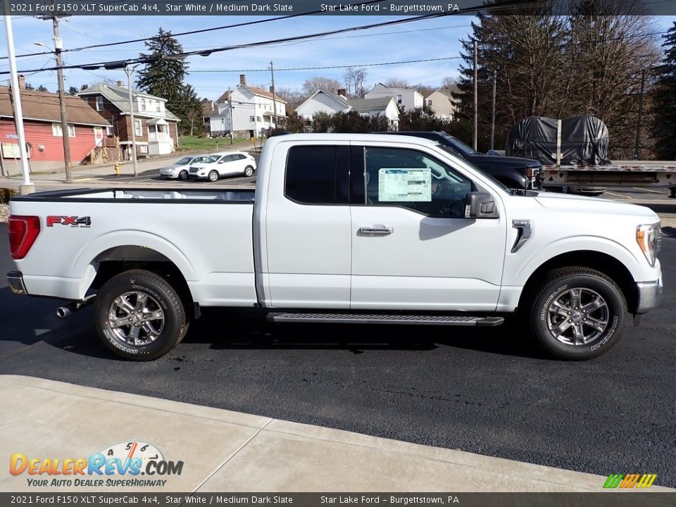 2021 Ford F150 XLT SuperCab 4x4 Star White / Medium Dark Slate Photo #7