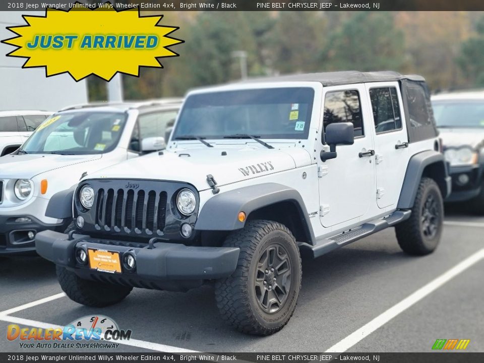 2018 Jeep Wrangler Unlimited Willys Wheeler Edition 4x4 Bright White / Black Photo #1