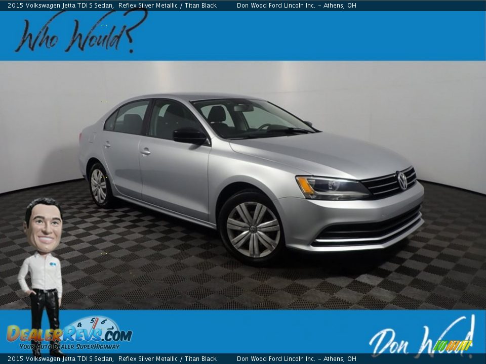 2015 Volkswagen Jetta TDI S Sedan Reflex Silver Metallic / Titan Black Photo #1