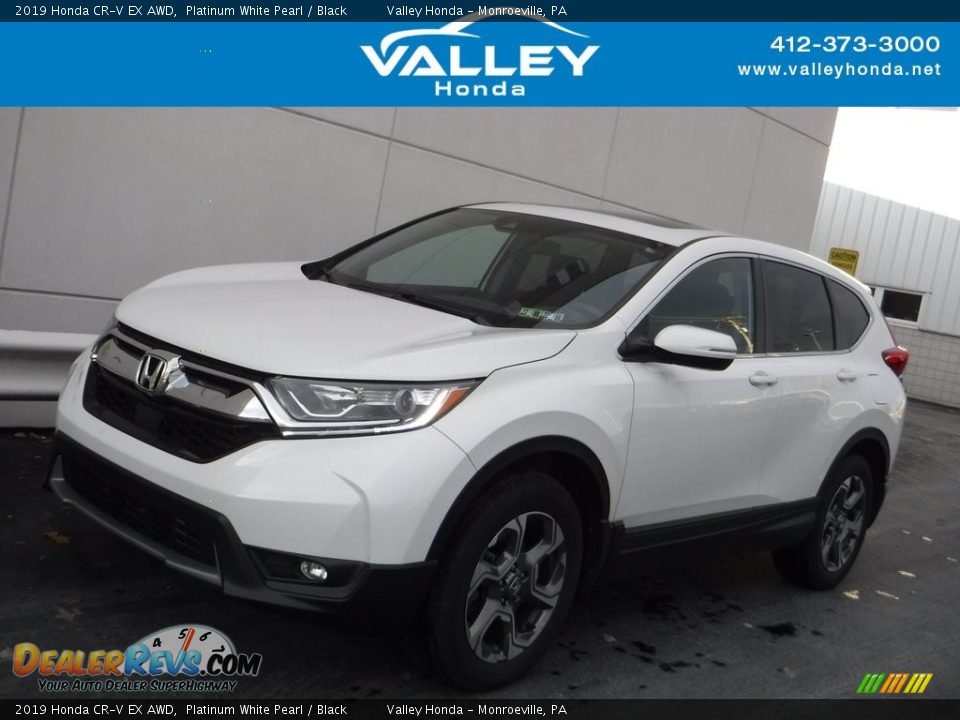 2019 Honda CR-V EX AWD Platinum White Pearl / Black Photo #1