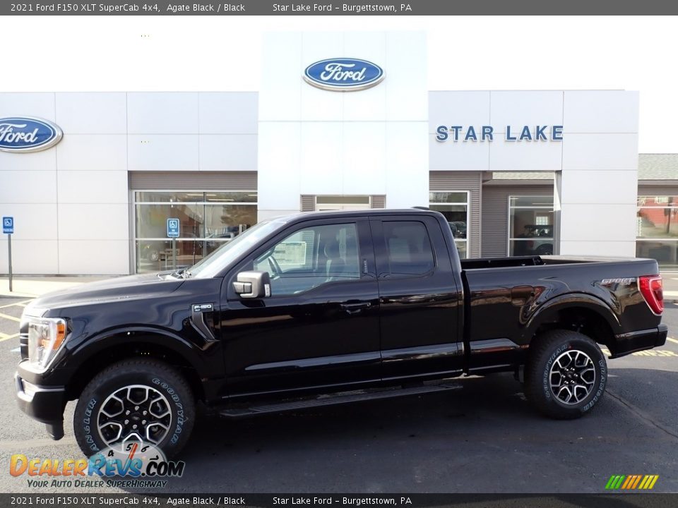 2021 Ford F150 XLT SuperCab 4x4 Agate Black / Black Photo #1