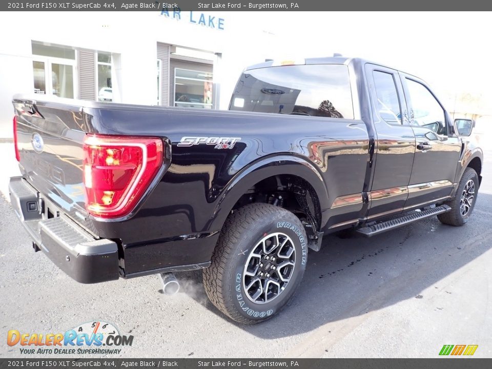 2021 Ford F150 XLT SuperCab 4x4 Agate Black / Black Photo #5