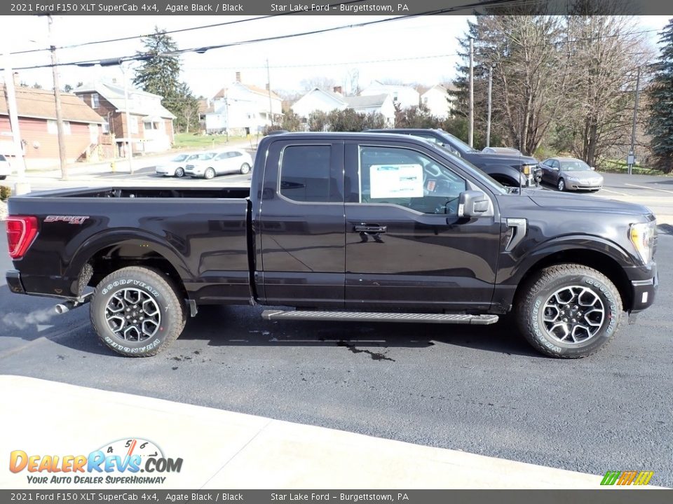 Agate Black 2021 Ford F150 XLT SuperCab 4x4 Photo #6