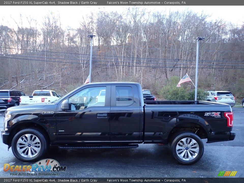 2017 Ford F150 XL SuperCab 4x4 Shadow Black / Earth Gray Photo #5