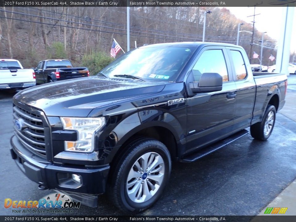 2017 Ford F150 XL SuperCab 4x4 Shadow Black / Earth Gray Photo #6