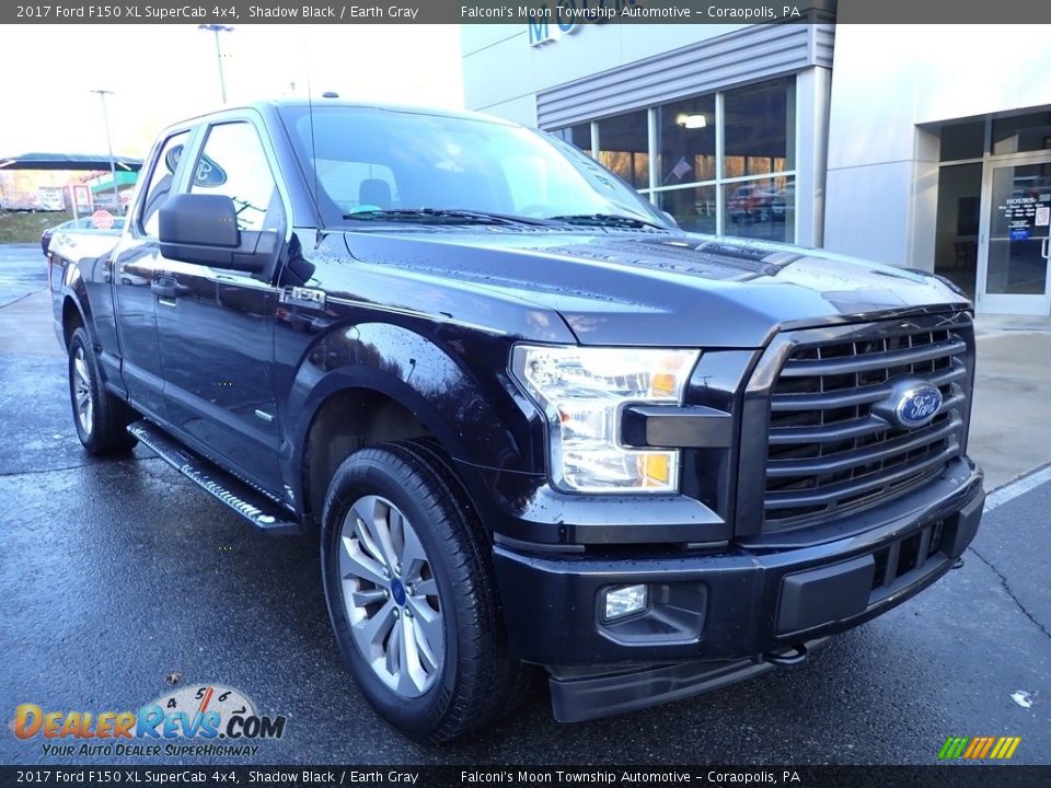 2017 Ford F150 XL SuperCab 4x4 Shadow Black / Earth Gray Photo #8