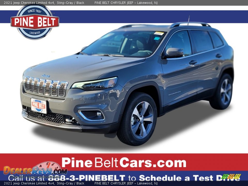 2021 Jeep Cherokee Limited 4x4 Sting-Gray / Black Photo #1