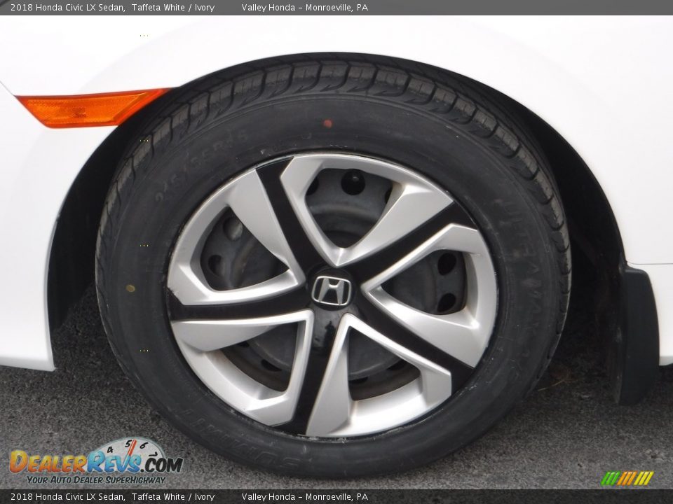 2018 Honda Civic LX Sedan Taffeta White / Ivory Photo #3